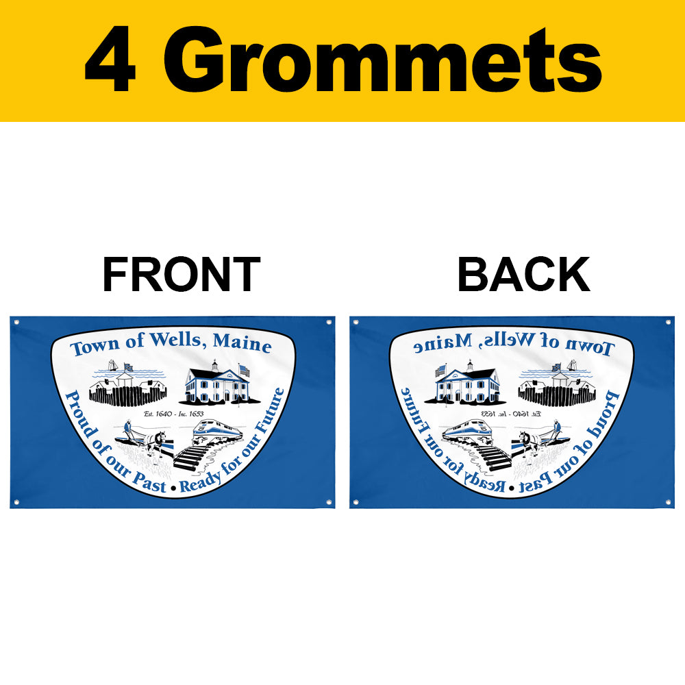 Fyon Town of Wells, Maine Flag Banner