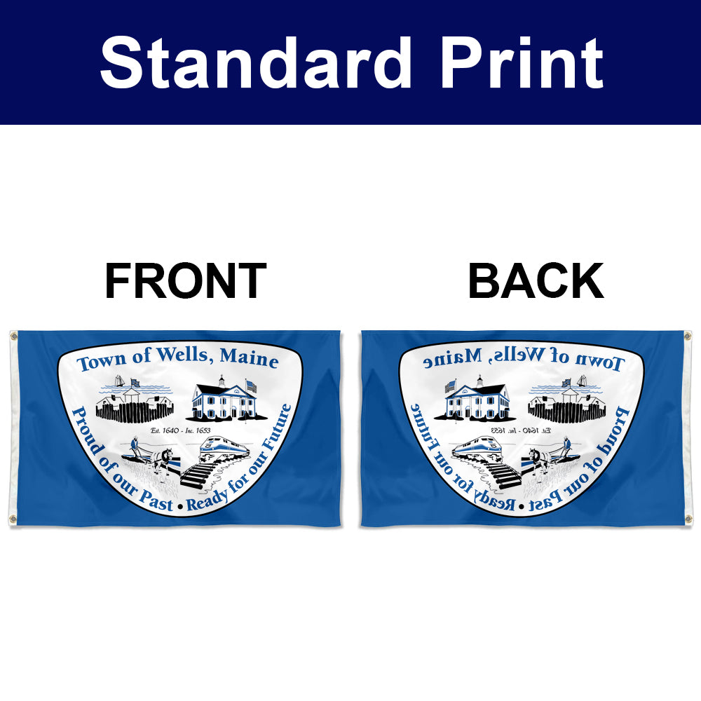 Fyon Town of Wells, Maine Flag Banner