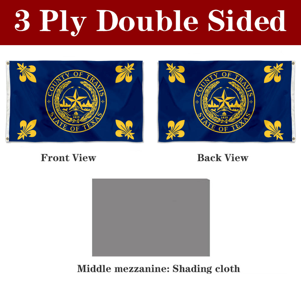 Fyon Travis County Flag Banner
