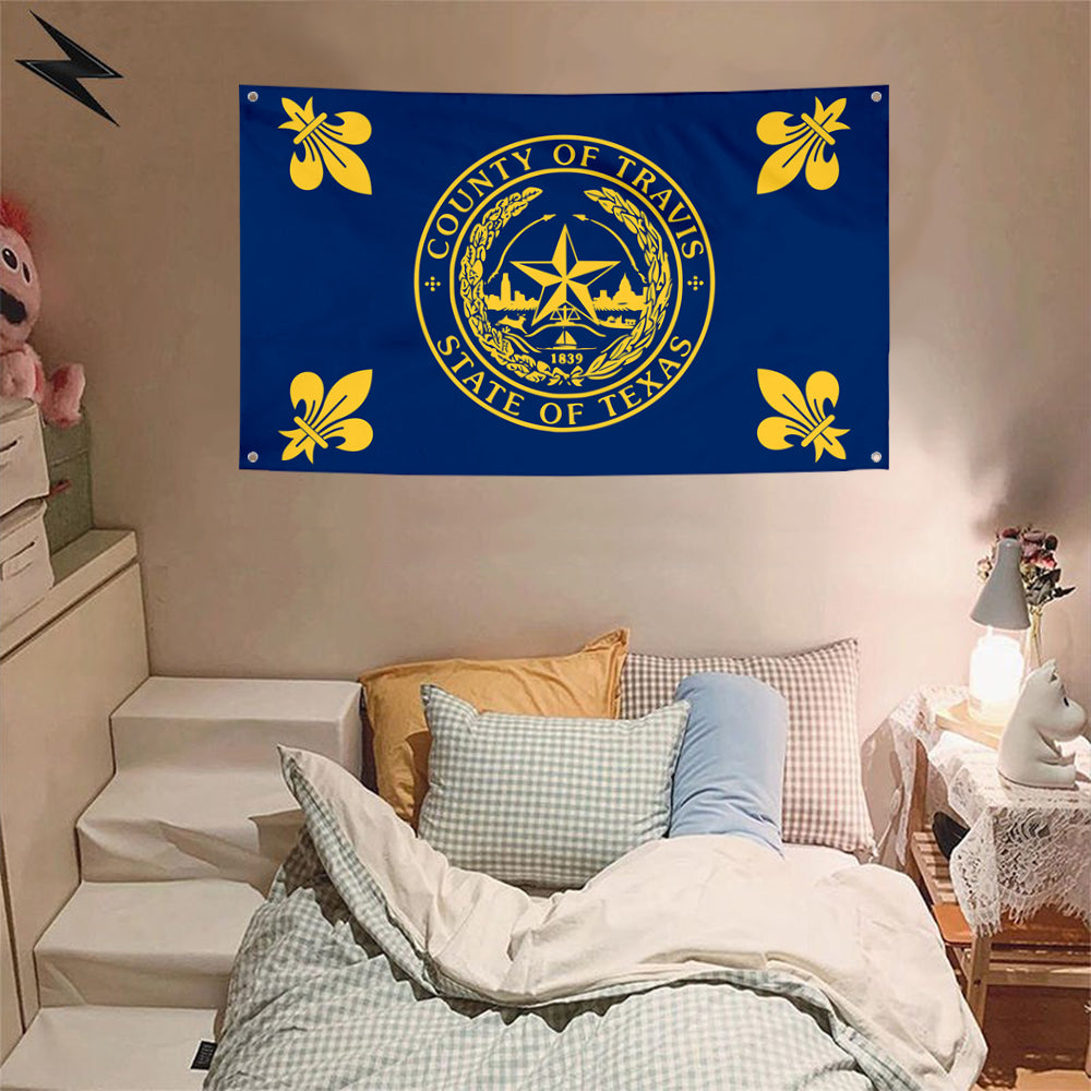 Fyon Travis County Flag Banner