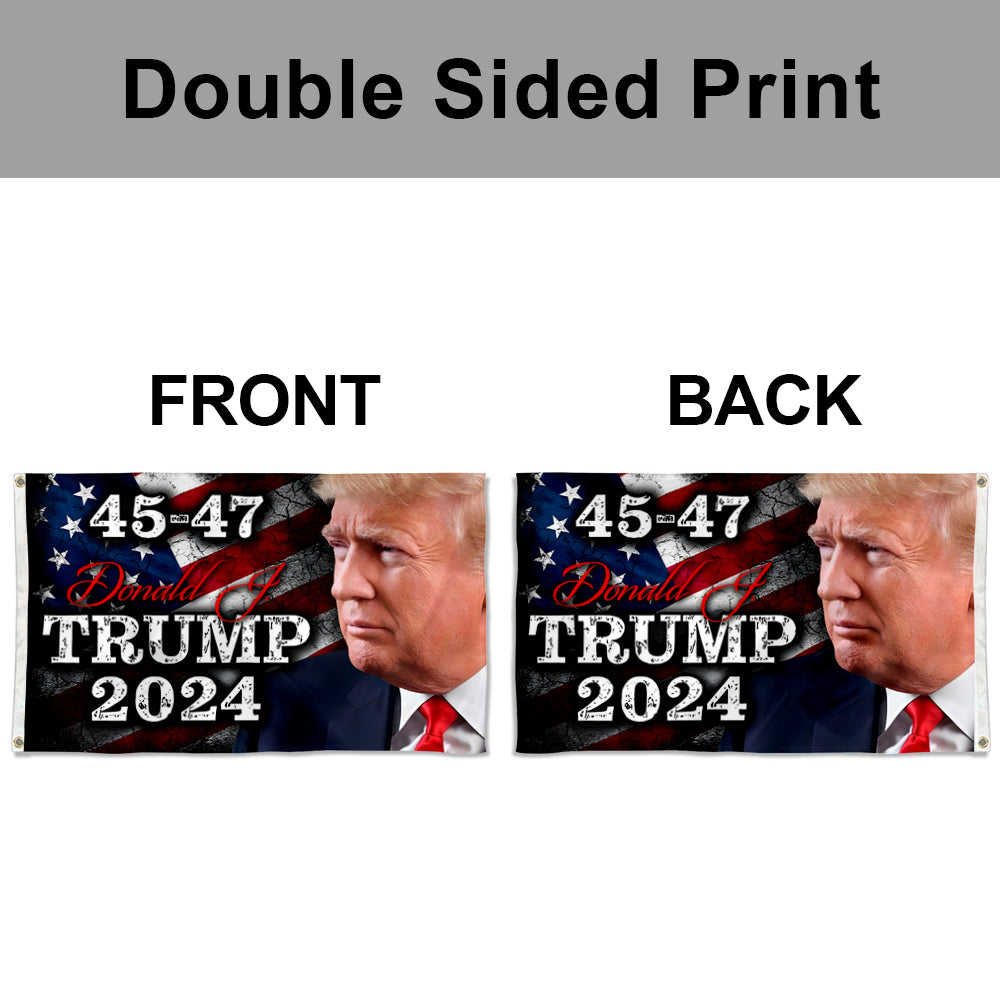 Fyon Double-sided Trump 2024 Flag President 45 47 MAGA Election Campaign Flags Banner