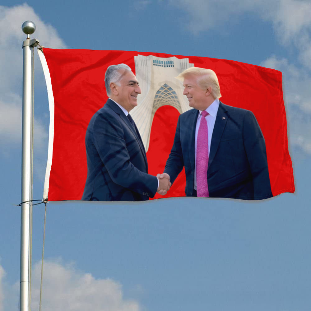 Fyon Custom Azadi Tower Trump Flag Banner