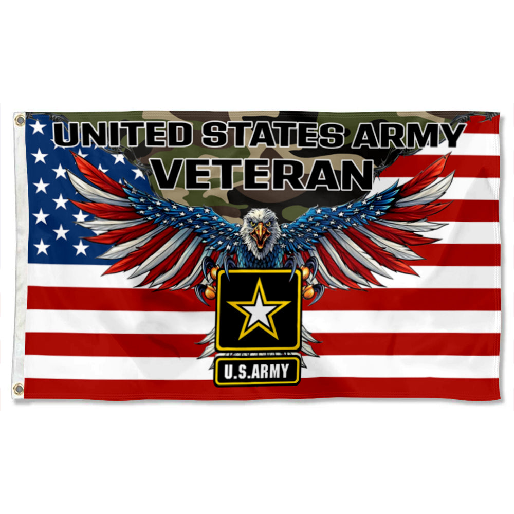 Fyon U.S. Army American Eagle Veteran Flag American Eagle Veteran II Flag Indoor and outdoor banner