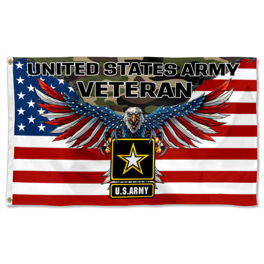 Fyon U.S. Army American Eagle Veteran Flag American Eagle Veteran II   Flag Indoor and outdoor banner