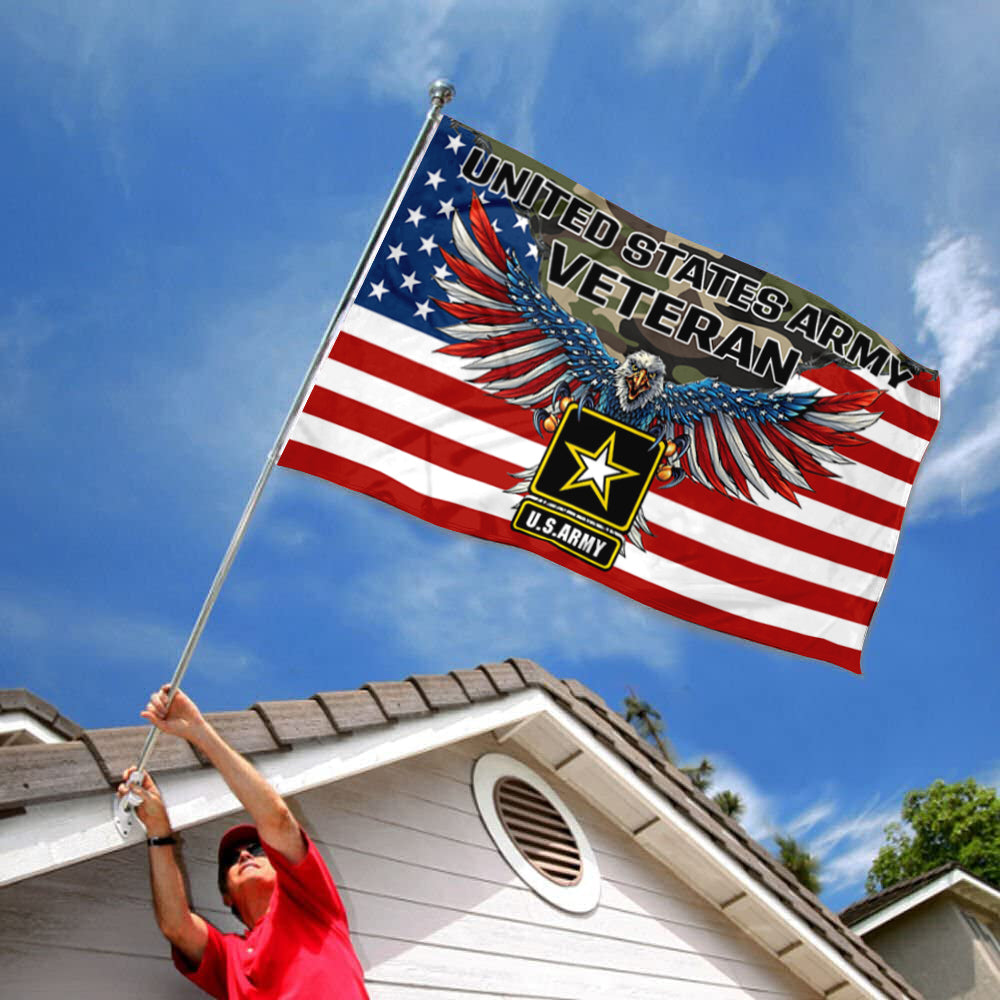 Fyon U.S. Army American Eagle Veteran Flag American Eagle Veteran II Flag Indoor and outdoor banner