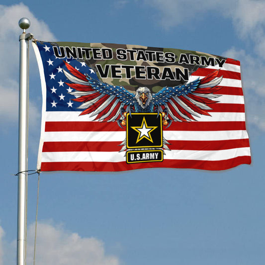 Fyon U.S. Army American Eagle Veteran Flag American Eagle Veteran II   Flag Indoor and outdoor banner