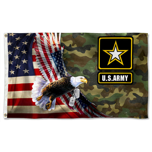 Fyon U.S. Army American Eagle Veteran Flag Indoor and outdoor banner
