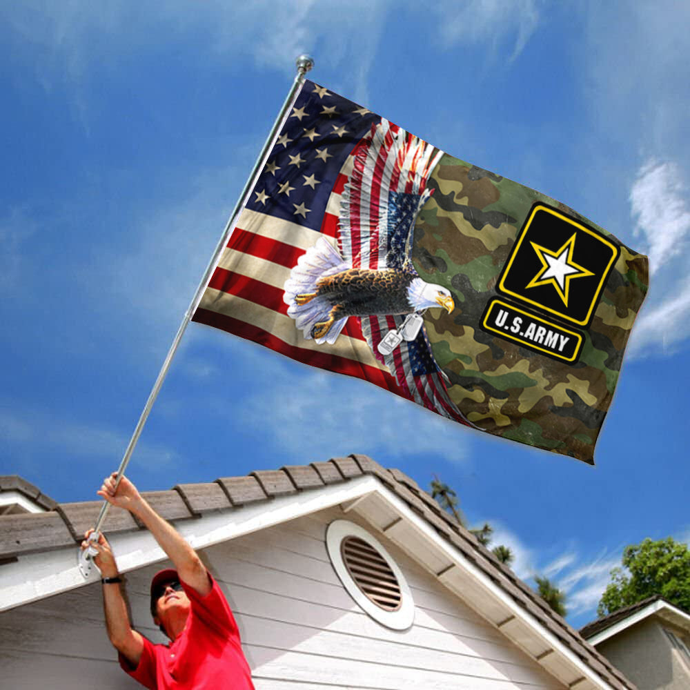 Fyon U.S. Army American Eagle Veteran Flag Indoor and outdoor banner