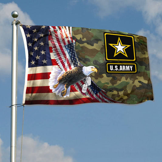 Fyon U.S. Army American Eagle Veteran Flag Indoor and outdoor banner