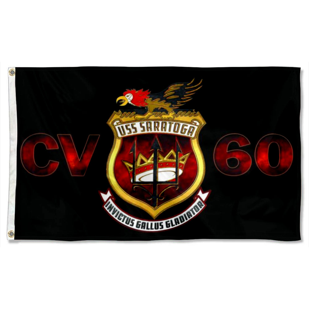 Fyon USS Saratoga Flag indoor and outdoor Banner