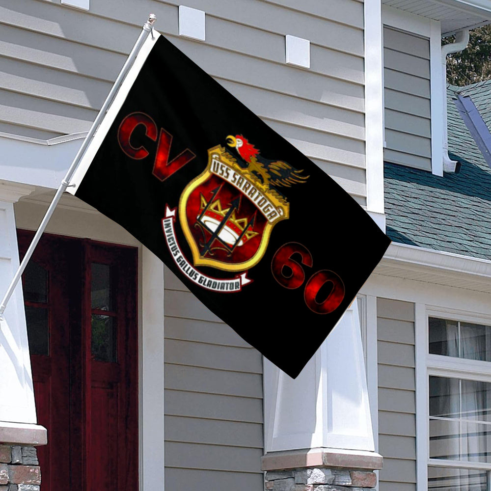 Fyon USS Saratoga Flag indoor and outdoor Banner