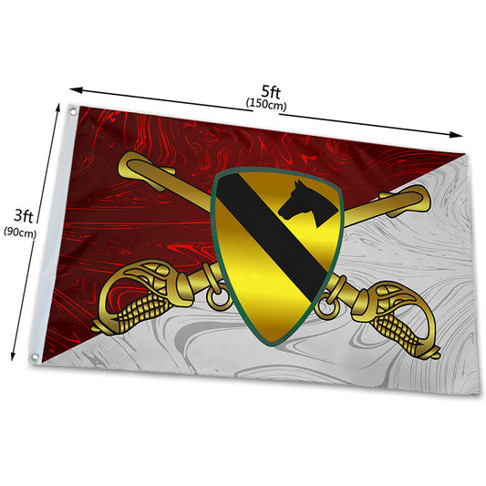 Fyon United States 1st Cavalry Division Flag Indoor and outdoor banner