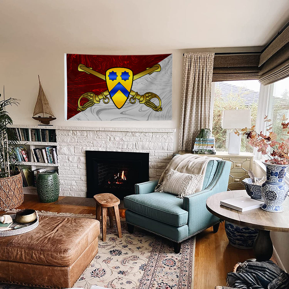 Fyon United States 2nd Cavalry Division Indoor and outdoor banner