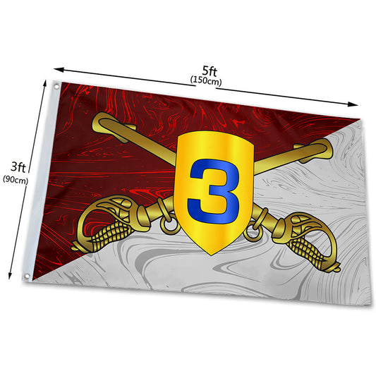 Fyon United States 3rd Cavalry Division Indoor and outdoor banner