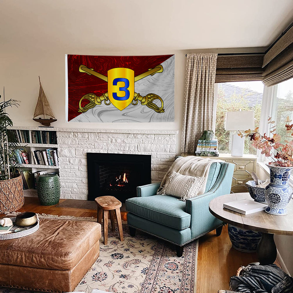 Fyon United States 3rd Cavalry Division Indoor and outdoor banner