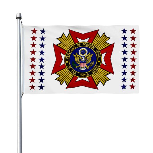 Fyon Veterans Of Foreign Wars Flag Indoor and outdoor banner