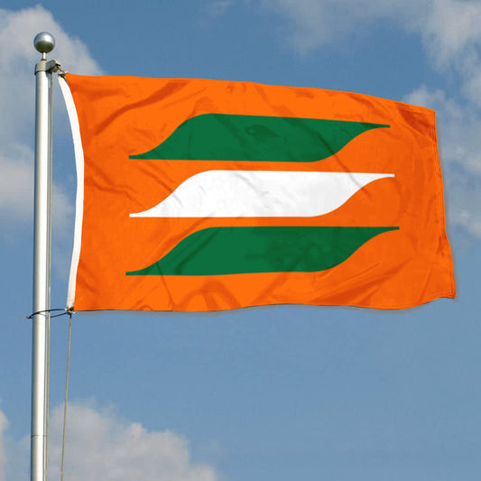 Fyon Vintage Maritime Flag Orange And Green Indoor and Outdoor Banner