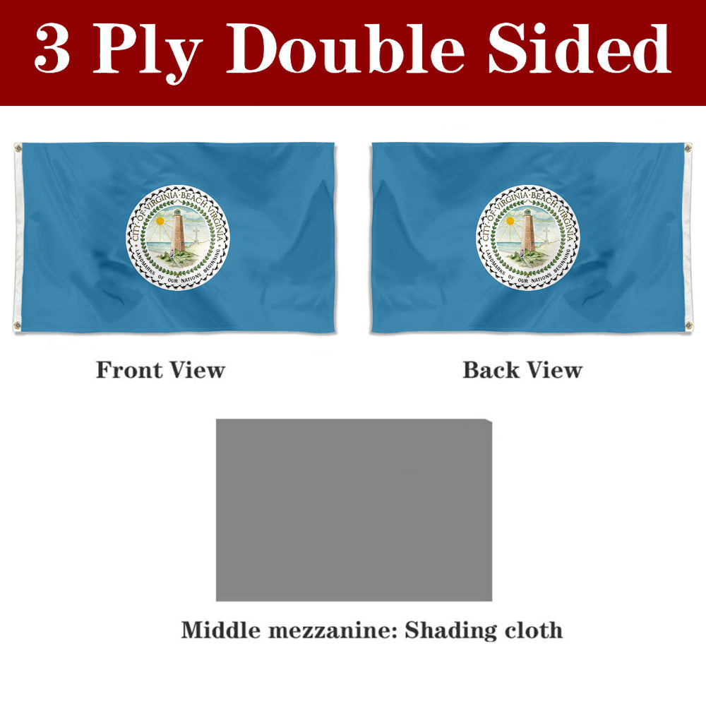 Fyon Virginia banner City of Virginia Beach Flag