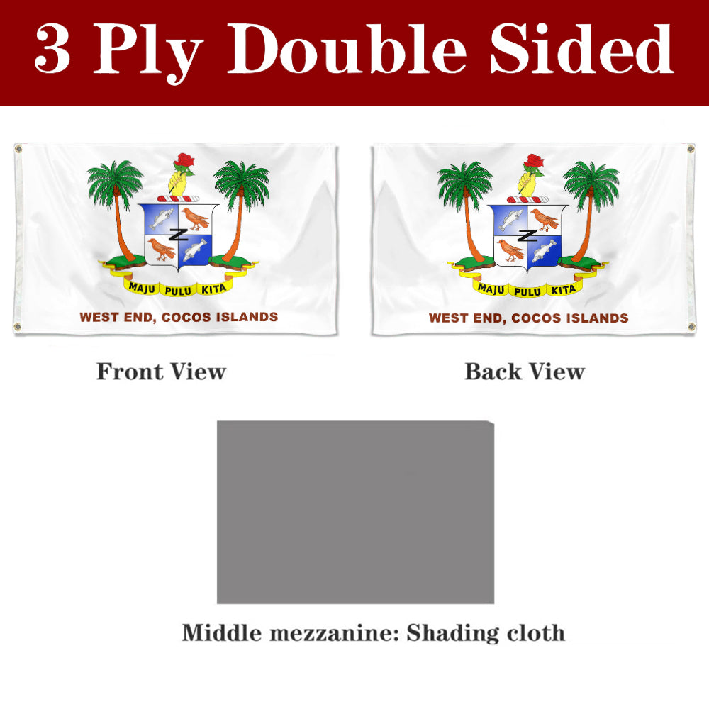 Fyon Double-sided West End, Cocos Islands Flag Banner