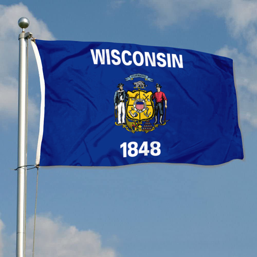 Fyon Wisconsin Flag Banner