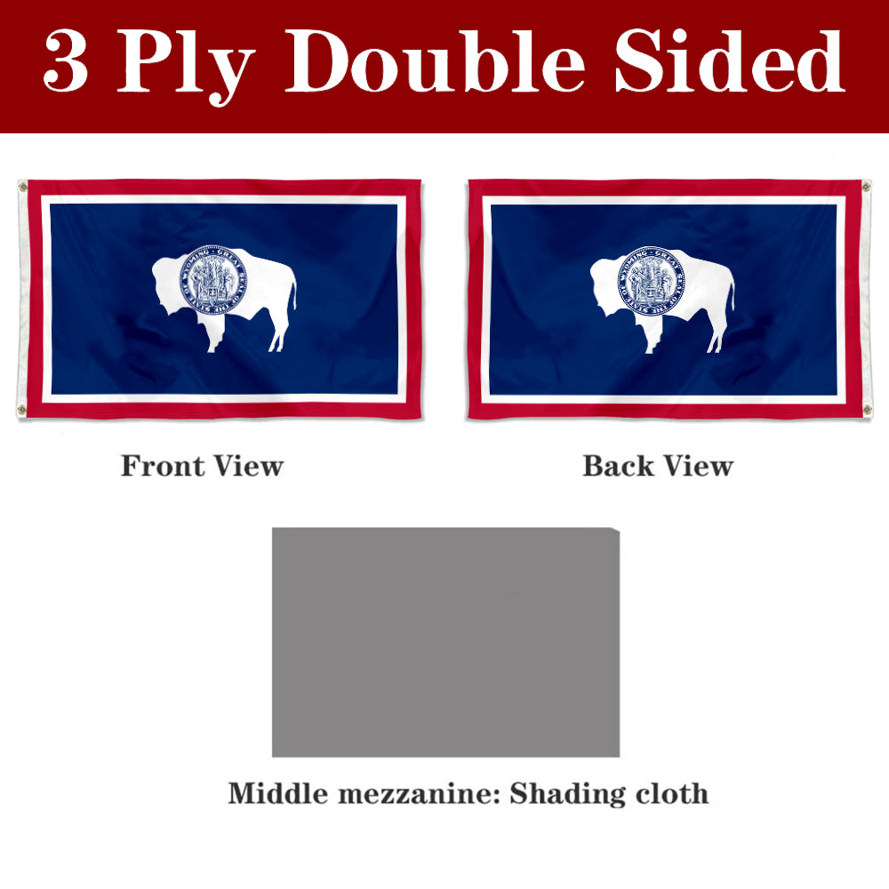 Fyon Wyoming Flag Banner