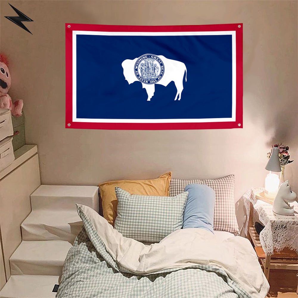 Fyon Wyoming Flag Banner