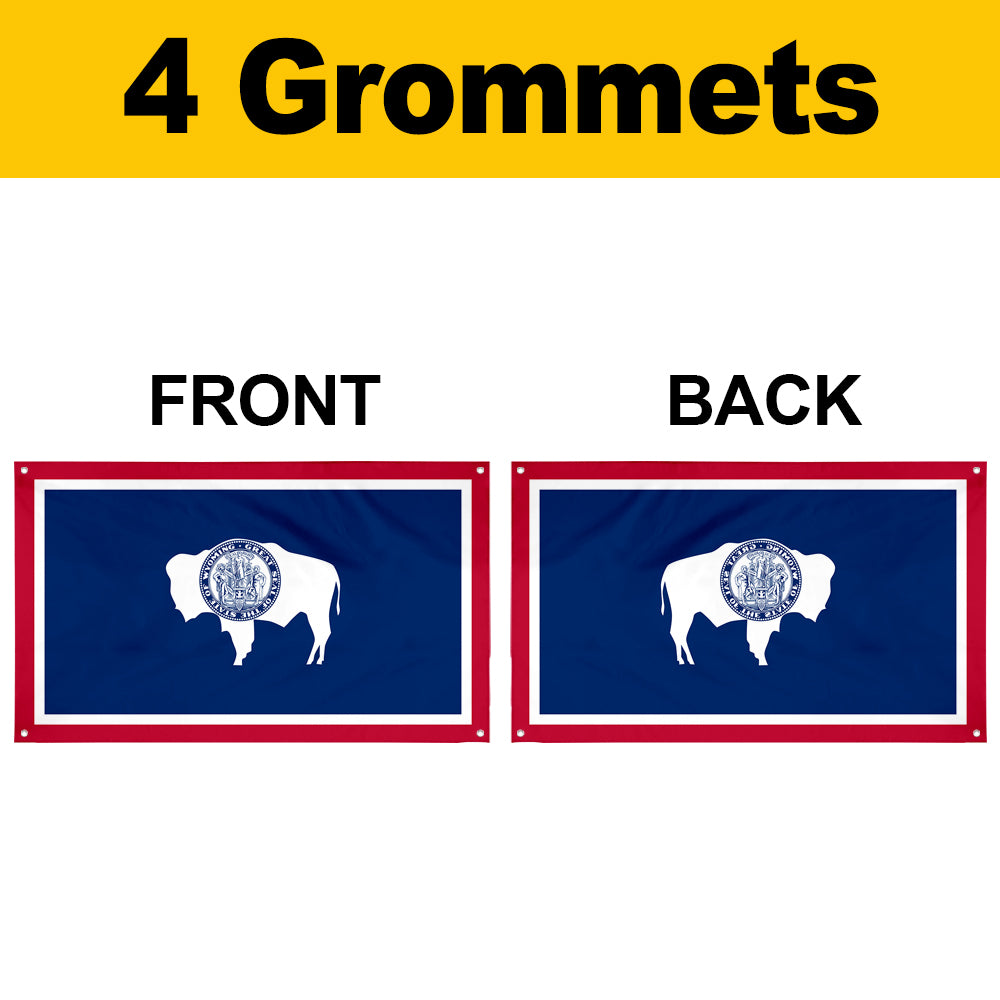 Fyon Wyoming Flag Banner