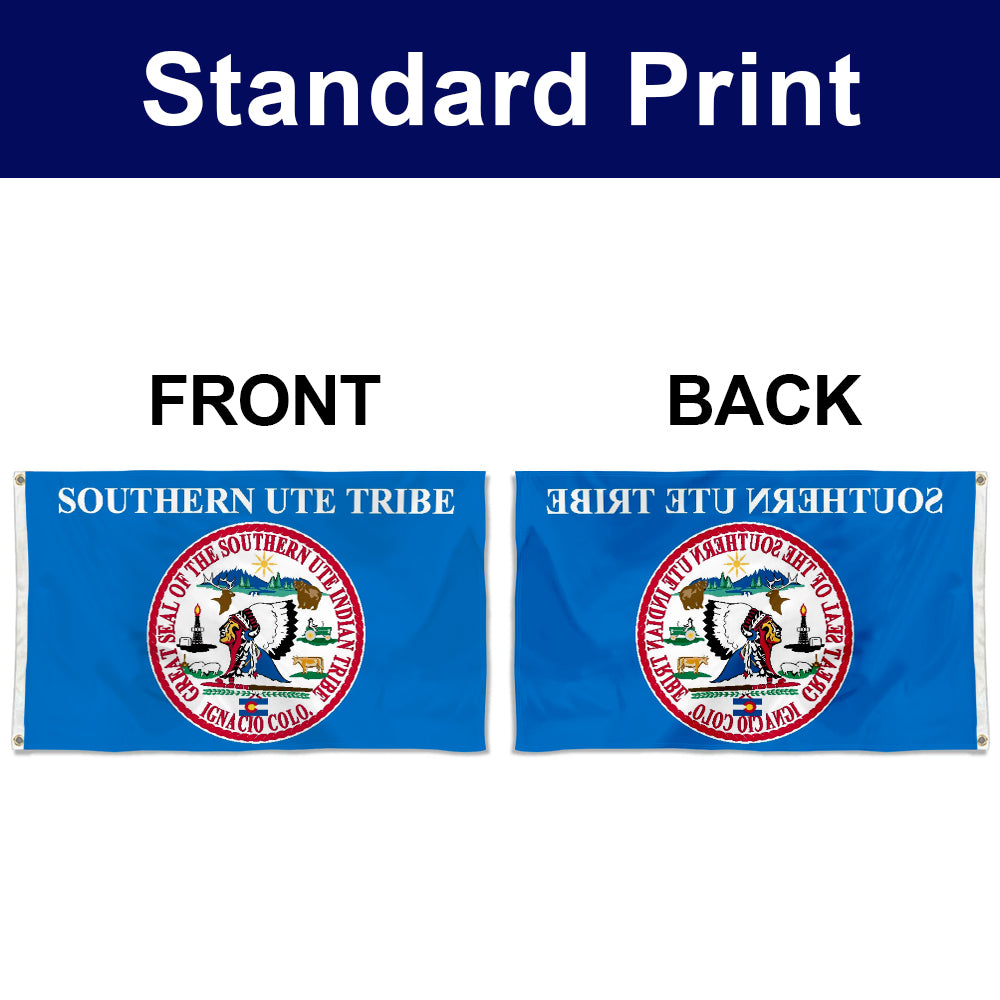 Fyon the Southern Ute Indian Tribe of the Southern Ute Reservation, Colorado Flag Banner