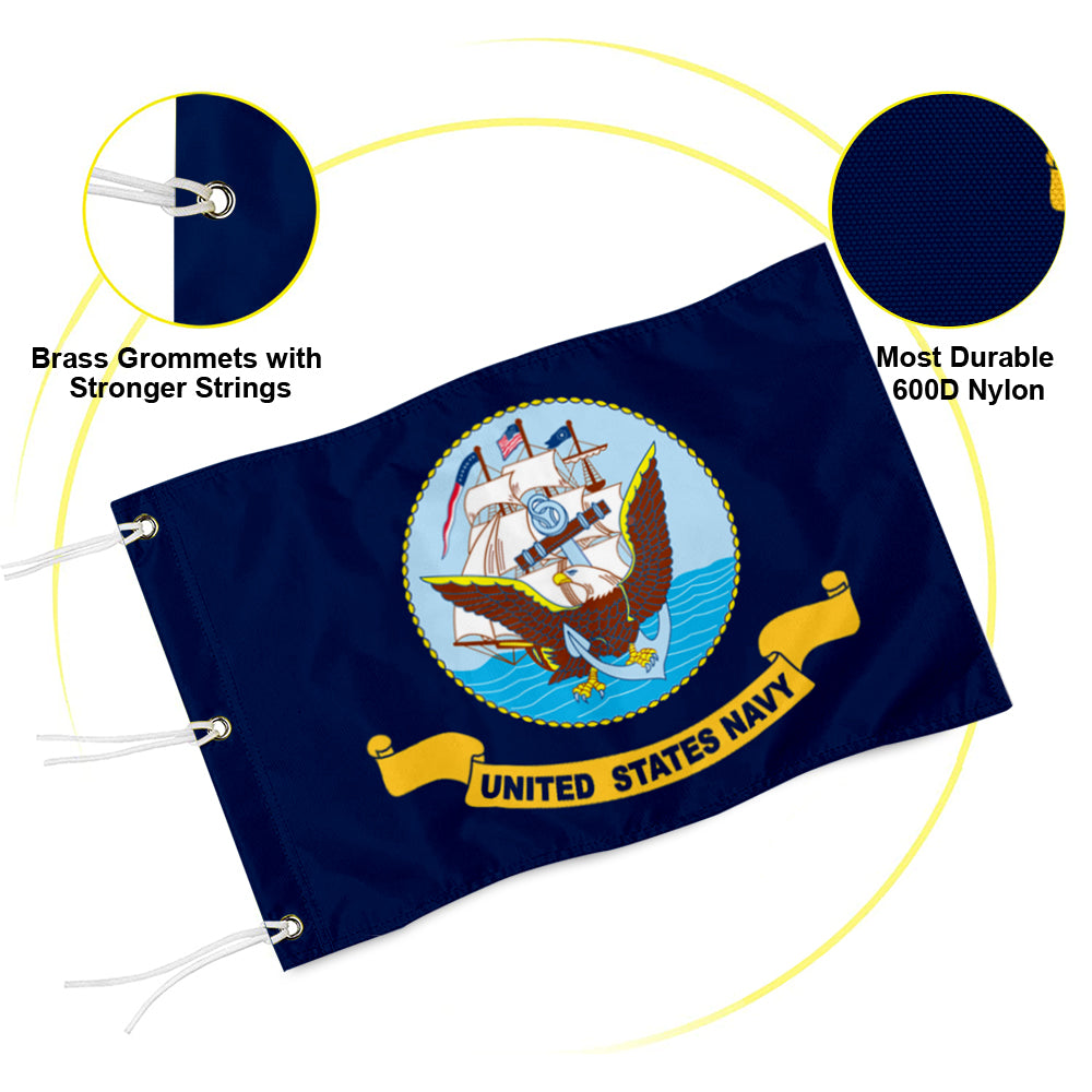 Fyon US Navy Standard Golf Pin Flag Banner Grommet