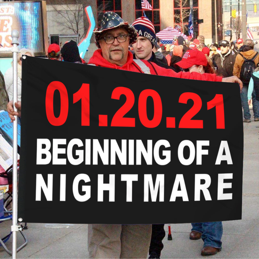 Fyon 01.20.21 Beginning of a Nightmare Flag Indoor and Outdoor Banner