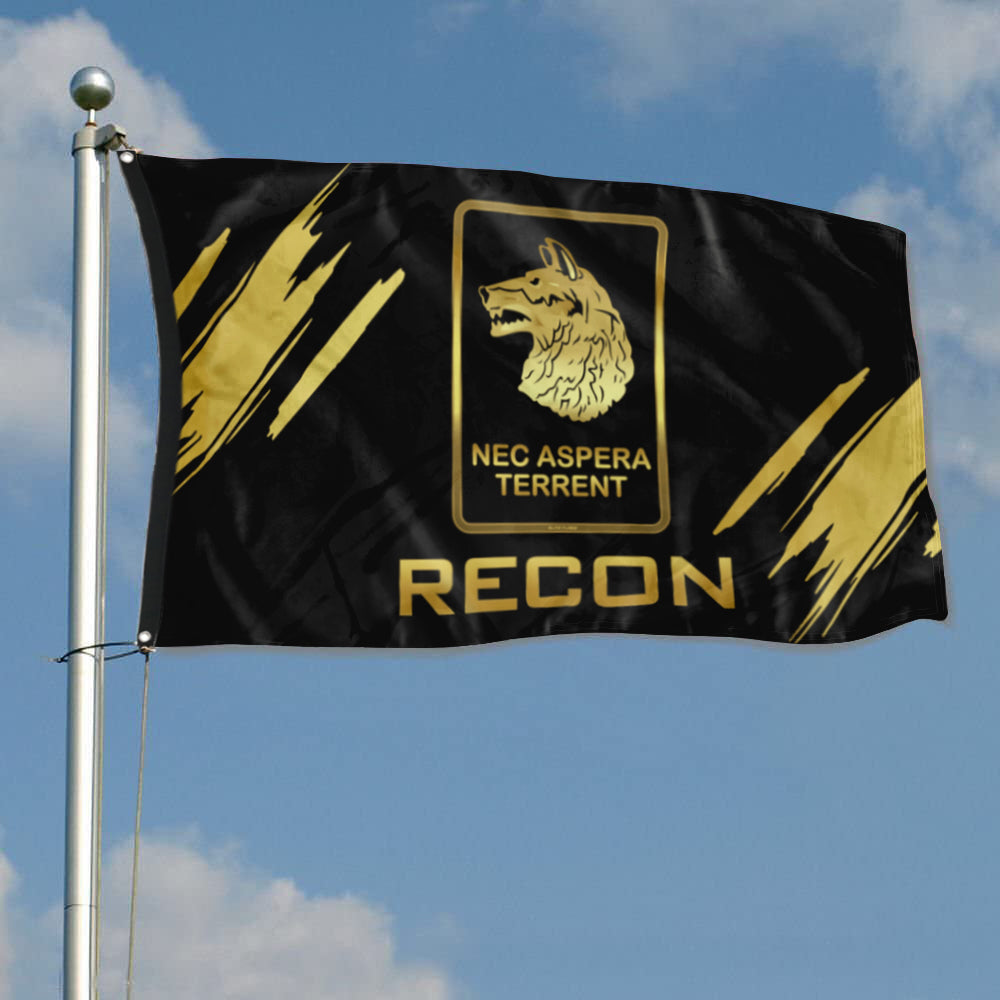 Fyon 1-27 Wolfhounds Gold Recon Flag Indoor and outdoor banner