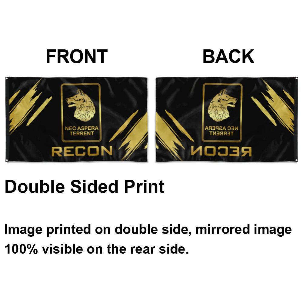 Fyon 1-27 Wolfhounds Gold Recon Flag Indoor and outdoor banner