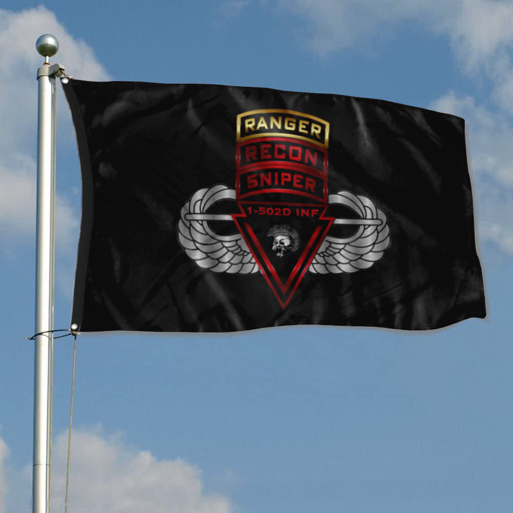 Fyon 1-502D Ranger Recon Sniper Inf Flag Indoor and outdoor banner