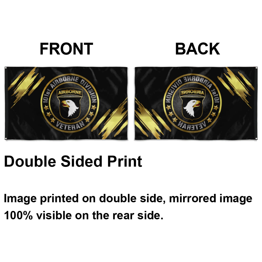 Fyon 101St Airborne Division Veteran Flag Indoor and outdoor banner