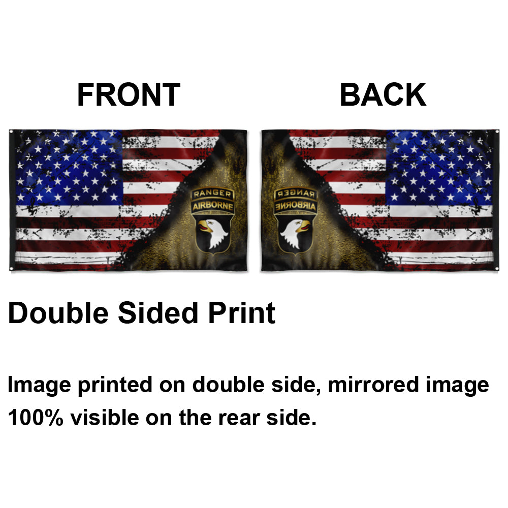 Fyon 101St Tabbed Stars And Stripes Flag Indoor and outdoor banner