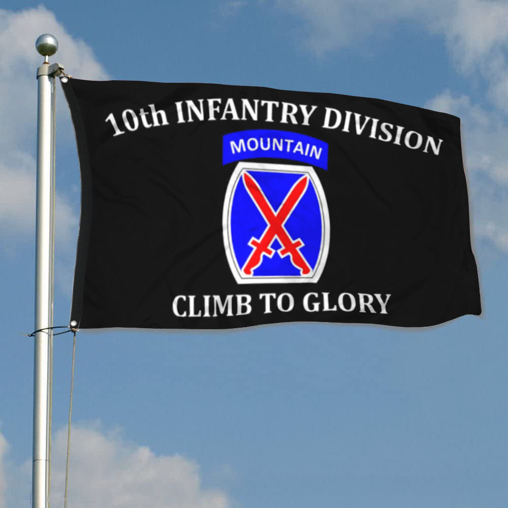 Fyon 10th Mountain Infantry Division Flag Indoor and outdoor banner