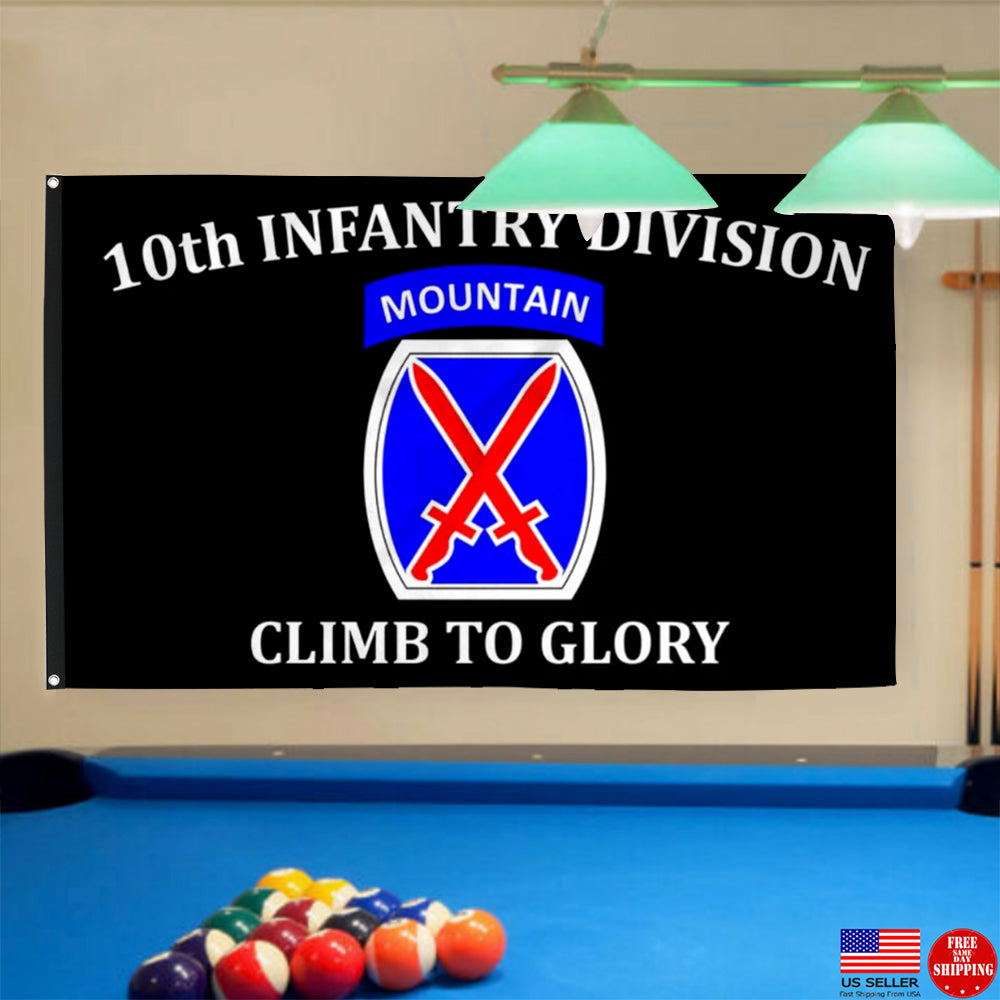 Fyon 10th Mountain Infantry Division Flag Indoor and outdoor banner