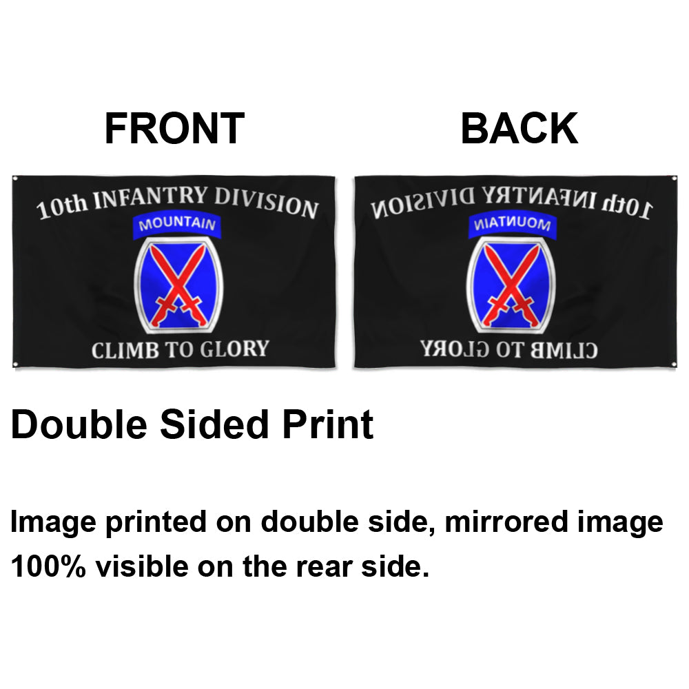 Fyon 10th Mountain Infantry Division Flag Indoor and outdoor banner