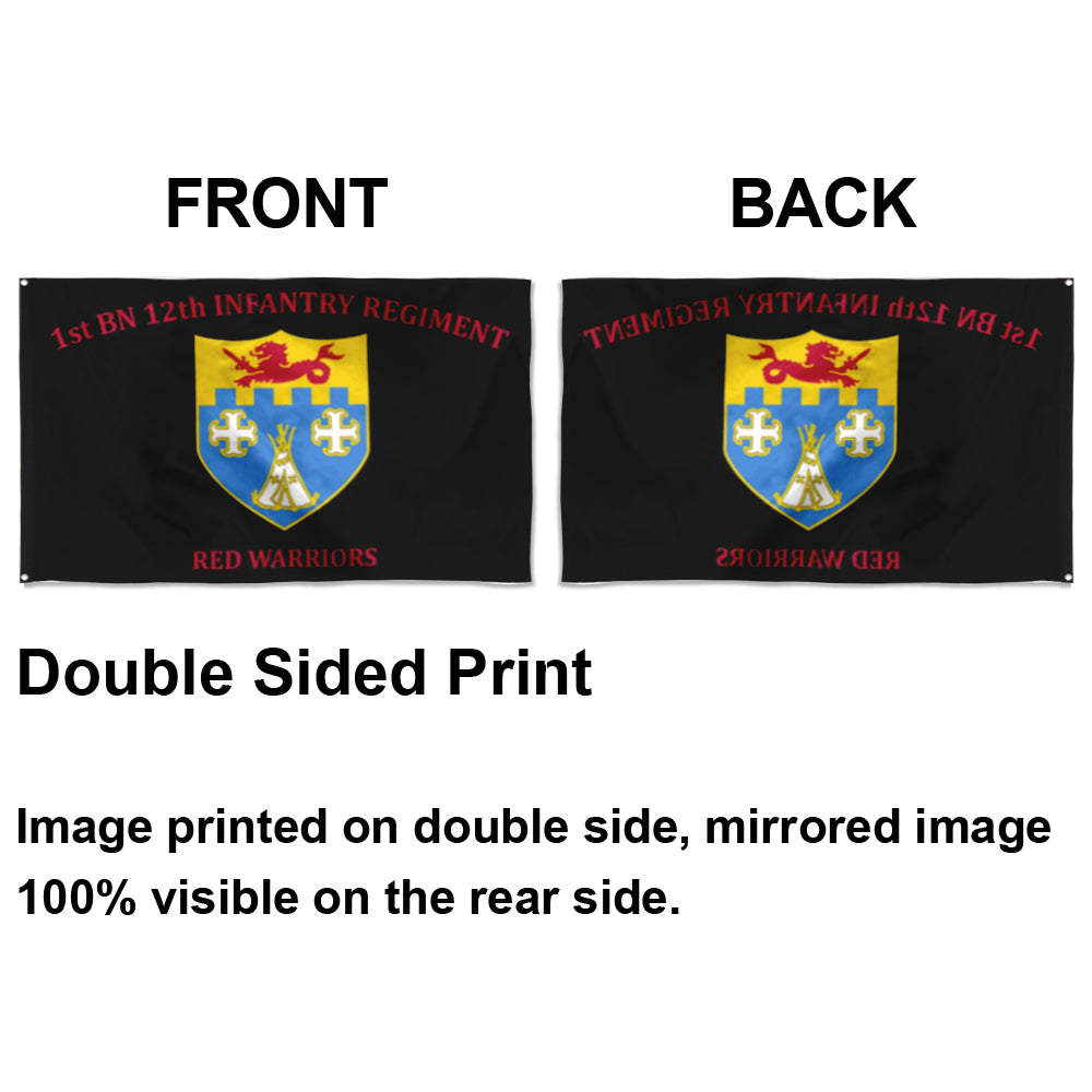 Fyon 12th IN. Custom Guidon Flag Indoor and outdoor banner