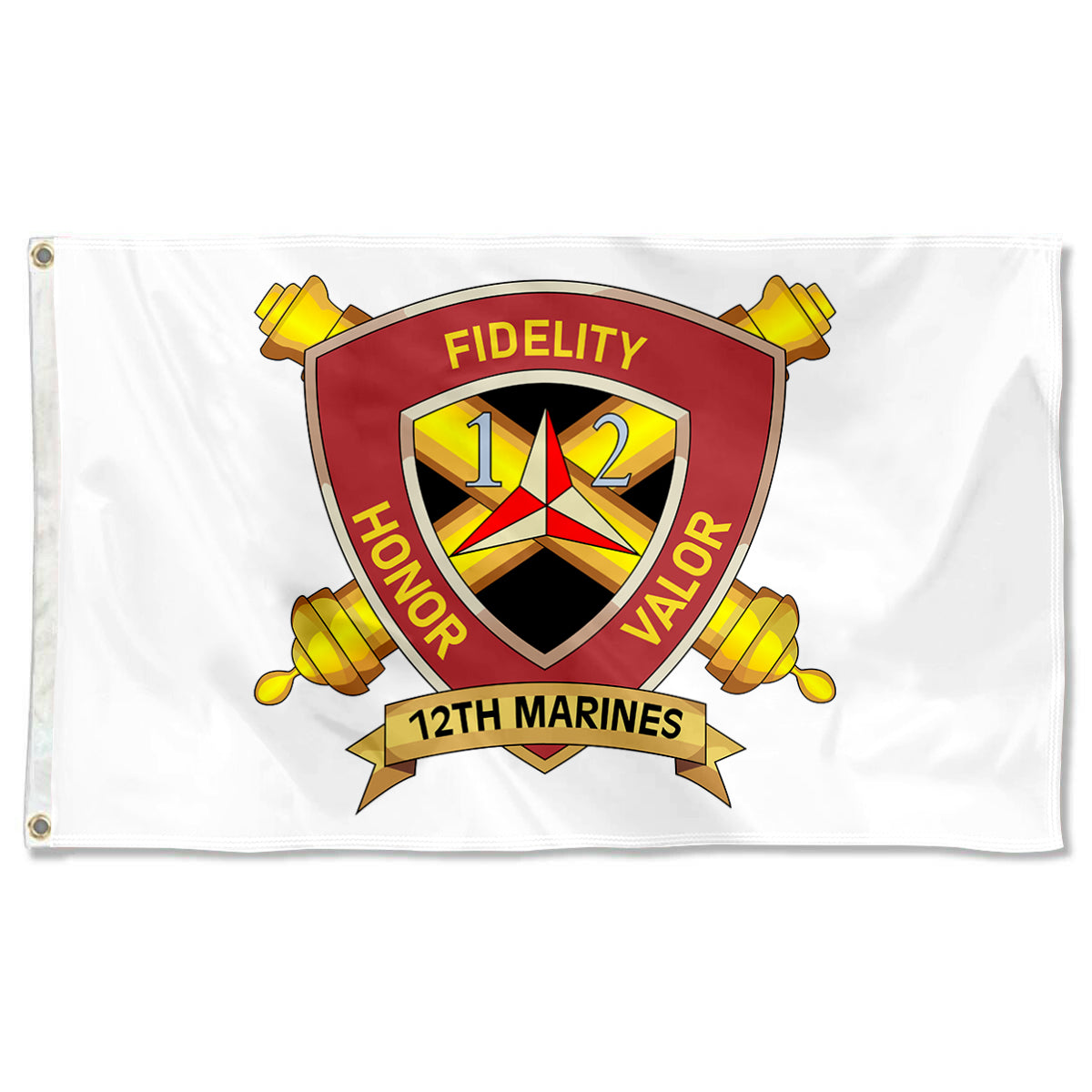 Fyon 12th Marine Regiment USMC Flag Banner