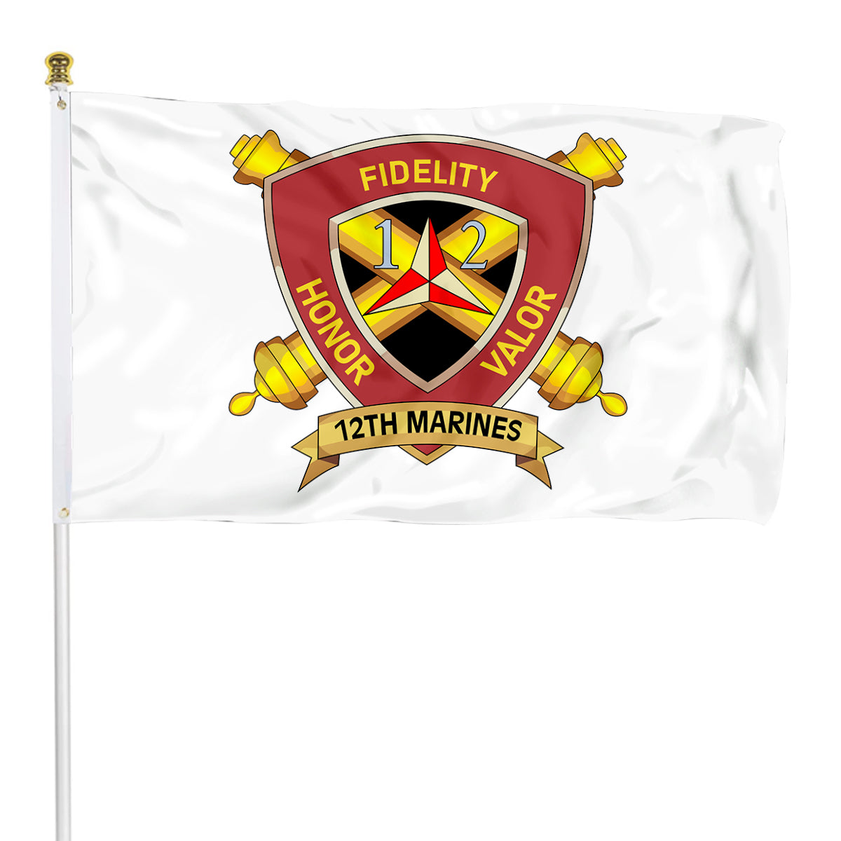 Fyon 12th Marine Regiment USMC Flag Banner