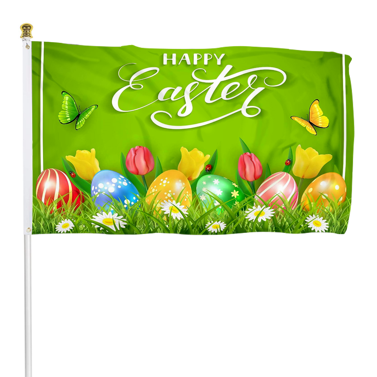 Fyon Happy Easter flag Indoor and outdoor banner 2231427