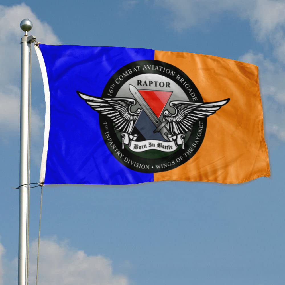 Fyon 16th Combat Aviation Brigade Raptor Flag Indoor and outdoor banner