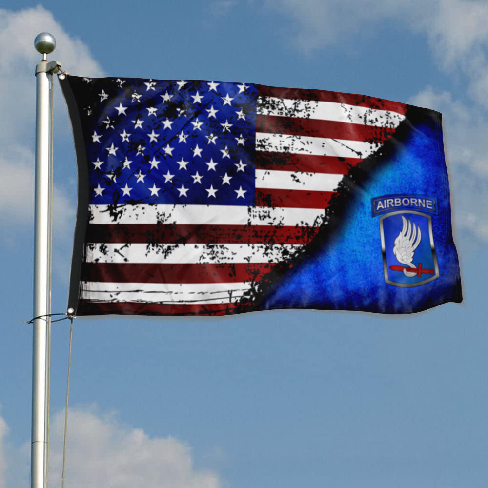 Fyon 173Rd Airborne Bct Stars And Stripes Flag Indoor and outdoor banner