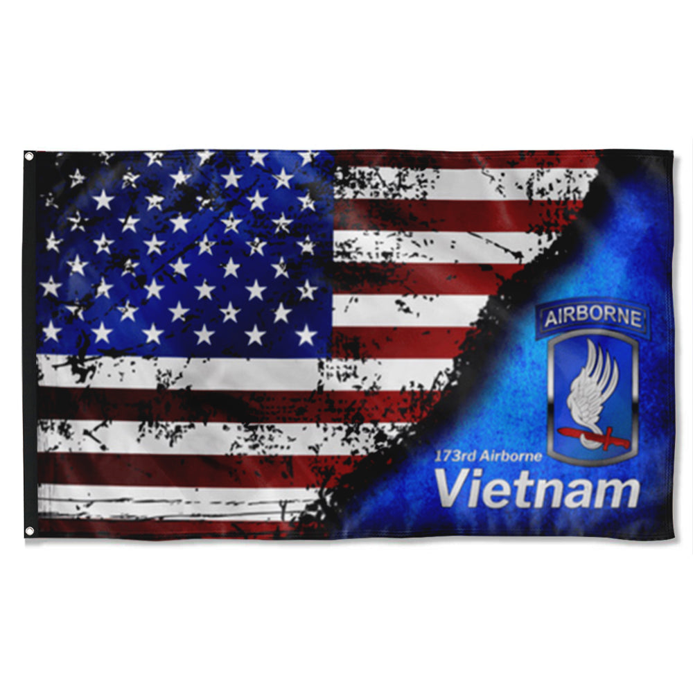 Fyon 173rd Vietnam Star & Stripes Flag Indoor and outdoor banner