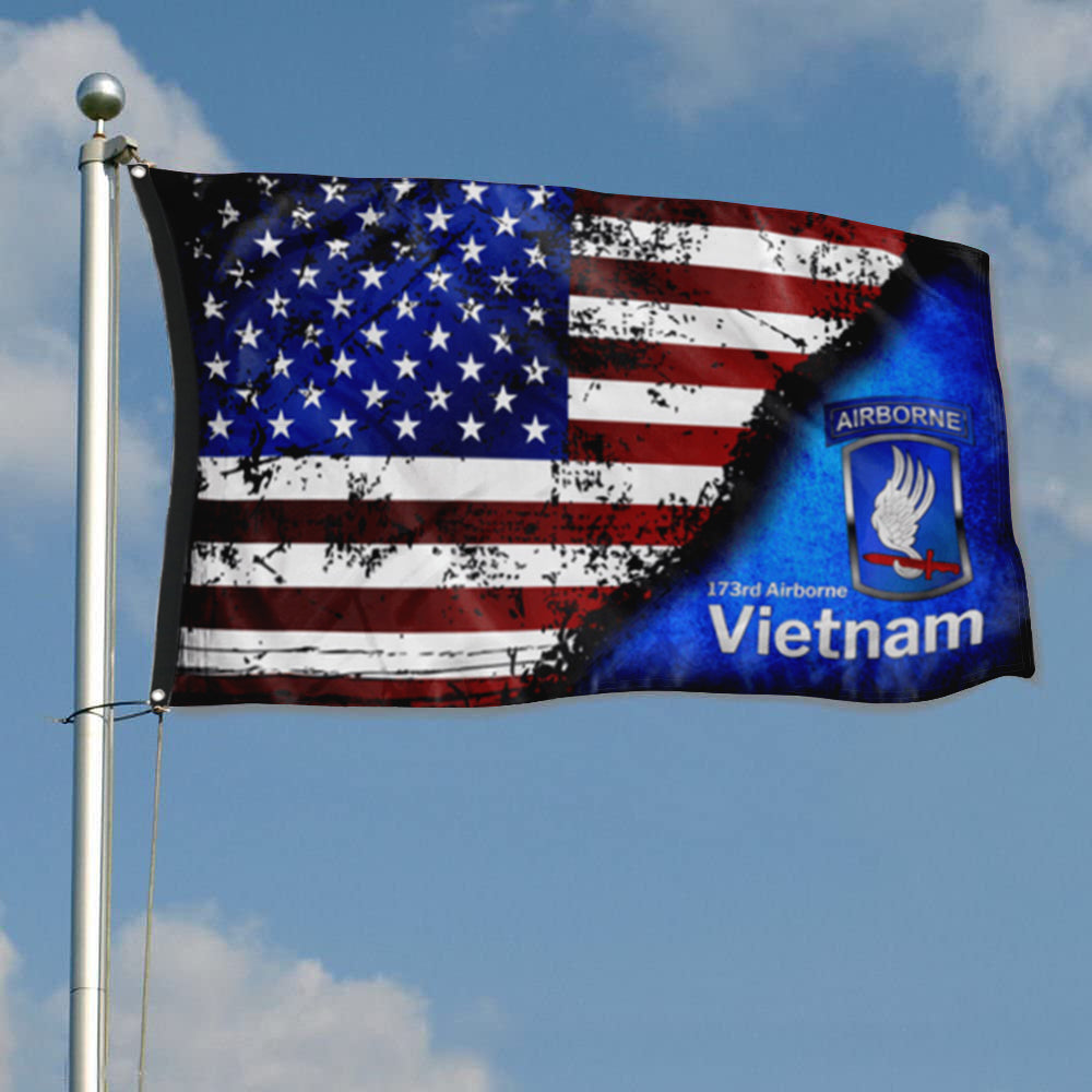 Fyon 173rd Vietnam Star & Stripes Flag Indoor and outdoor banner