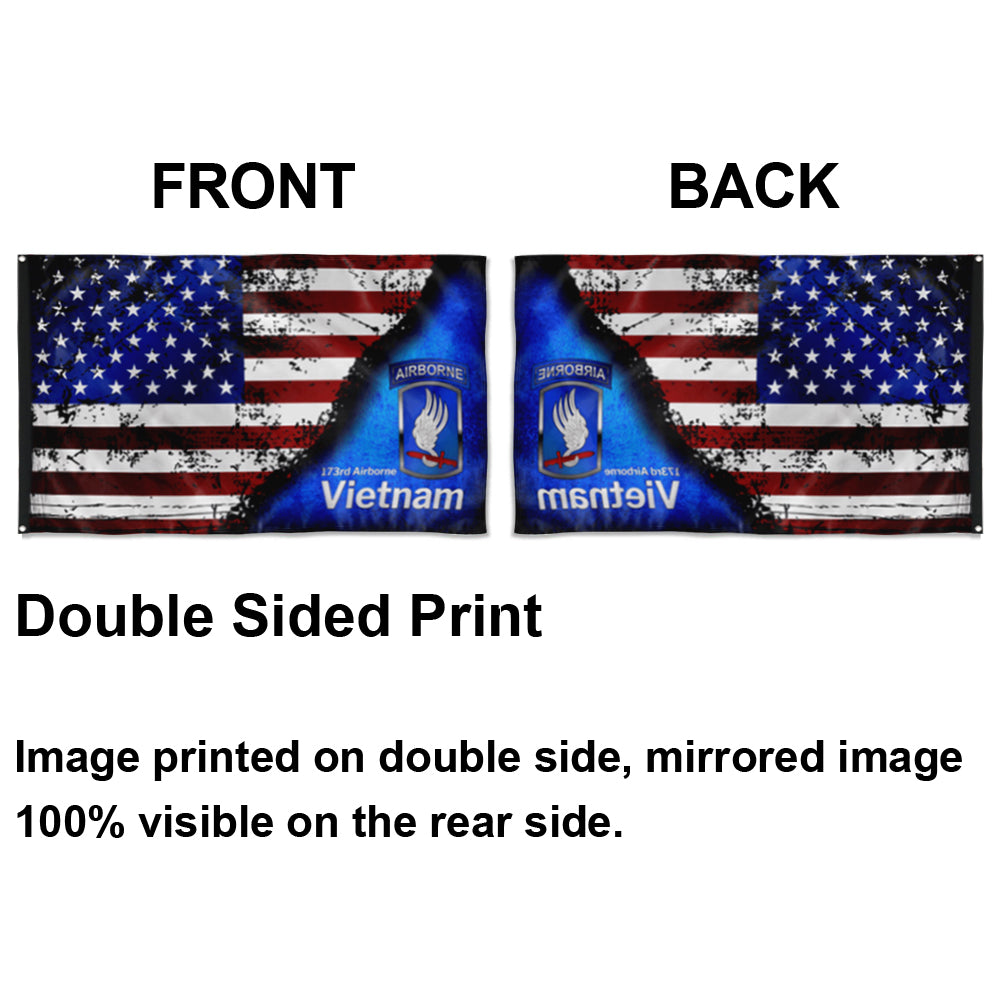 Fyon 173rd Vietnam Star & Stripes Flag Indoor and outdoor banner