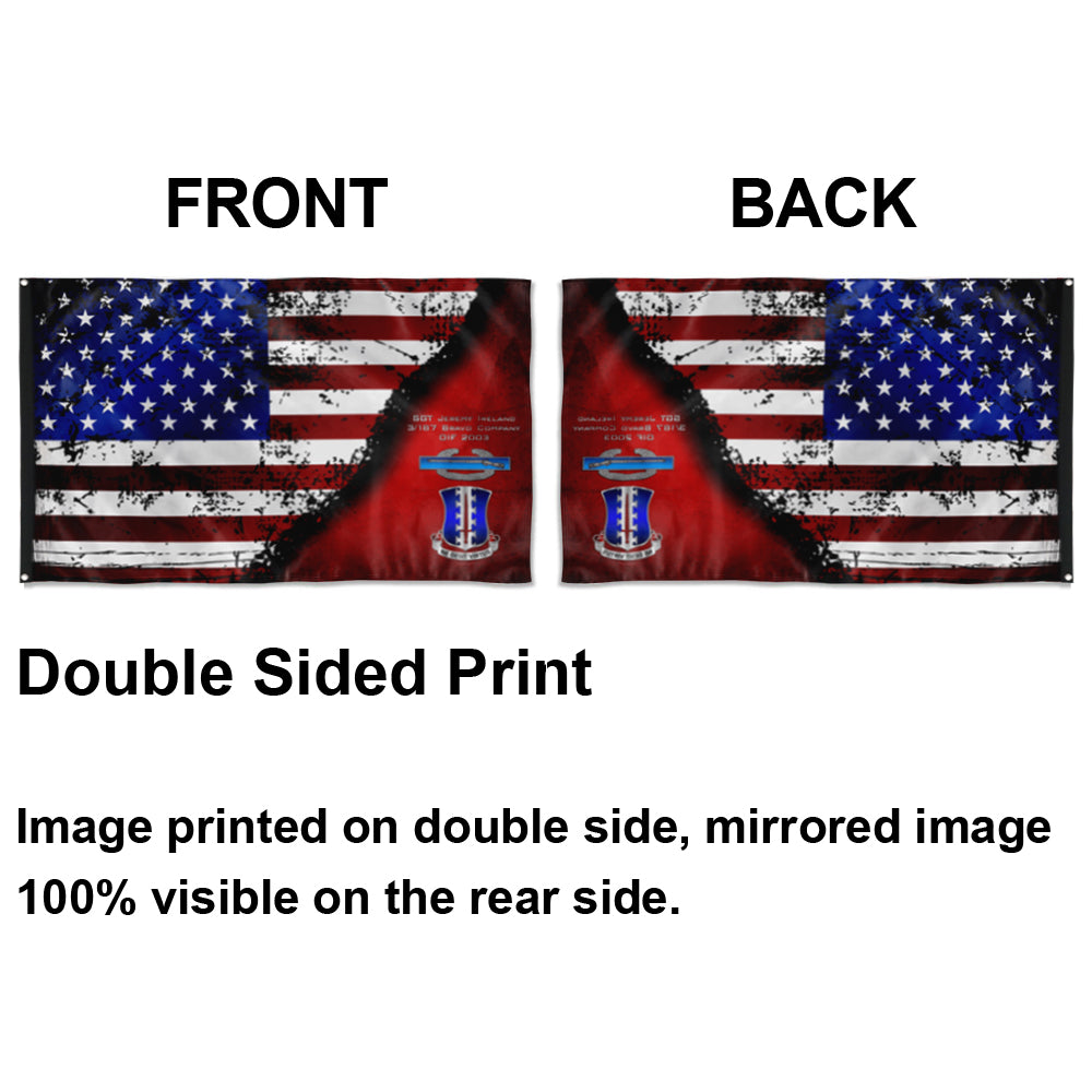 Fyon 187 CIB Star & Stripes Flag Indoor and outdoor banner