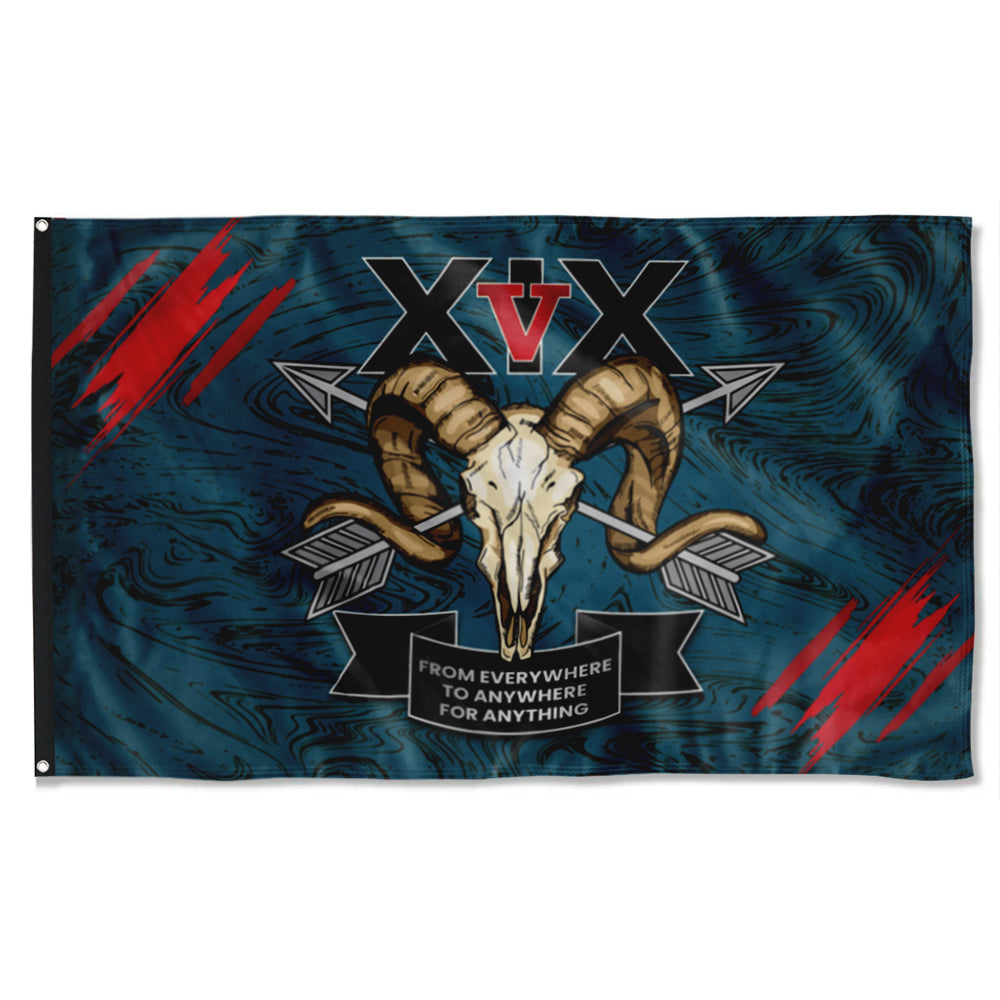 Fyon 19th SFG (A) XIX Skull Flag Indoor and outdoor banner