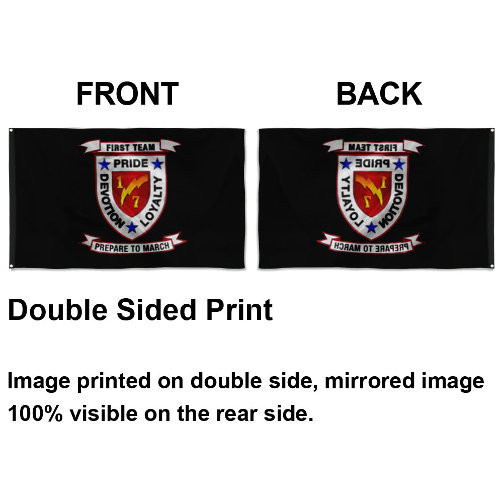 Fyon 1ST Battalion 6TH Marines Black Flag Indoor and outdoor banner